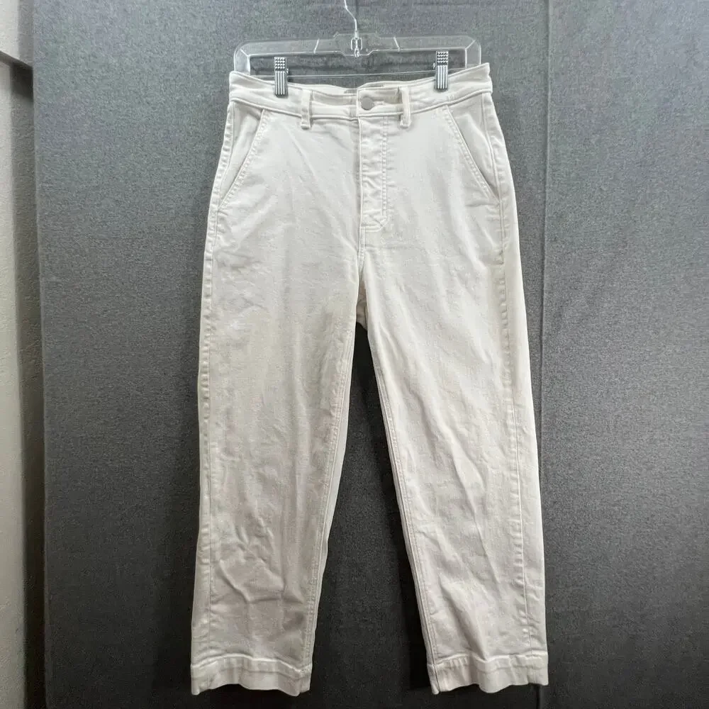 Everlane Women's Pants Size 8 White Jeans